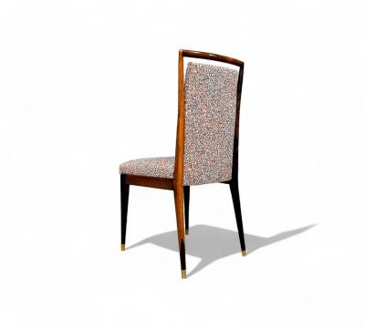 Giuseppe Scapinelli Set of 8 Dining Chairs in Rosewood Fabric Giuseppe Scapinelli Lot 366A
