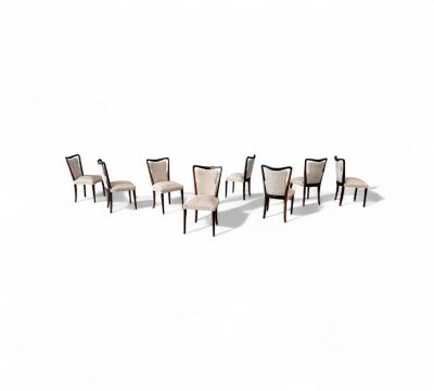 Giuseppe Scapinelli Set of Dining Chairs in Rosewood Fabric Giuseppe Scapinelli 1950s Lot 669