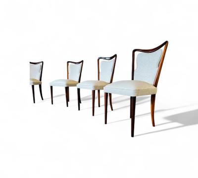 Giuseppe Scapinelli Set of Dining Chairs in Rosewood Fabric Giuseppe Scapinelli 1950s Lot 669