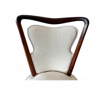 Giuseppe Scapinelli Set of Dining Chairs in Rosewood Fabric Giuseppe Scapinelli 1950s Lot 669