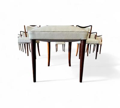 Giuseppe Scapinelli Set of Dining Chairs in Rosewood Fabric Giuseppe Scapinelli 1950s Lot 669