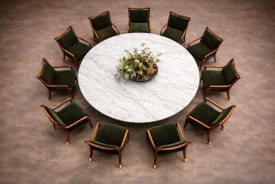 Giuseppe Scapinelli Set of Twelve Giuseppe Scapinelli Dining Armchairs in Cavi na