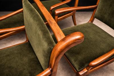 Giuseppe Scapinelli Set of Twelve Giuseppe Scapinelli Dining Armchairs in Cavi na