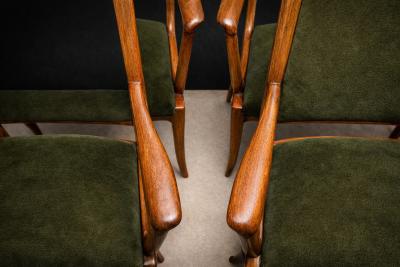 Giuseppe Scapinelli Set of Twelve Giuseppe Scapinelli Dining Armchairs in Cavi na