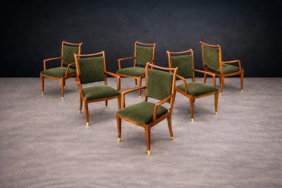 Giuseppe Scapinelli Set of Twelve Giuseppe Scapinelli Dining Armchairs in Cavi na