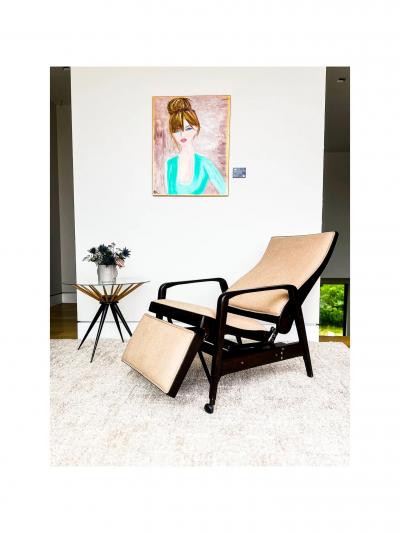 Giuseppe Scapinelli Side Tables in Two Tone Hardwood Glass Giuseppe Scapinelli 1950s Lot 768A