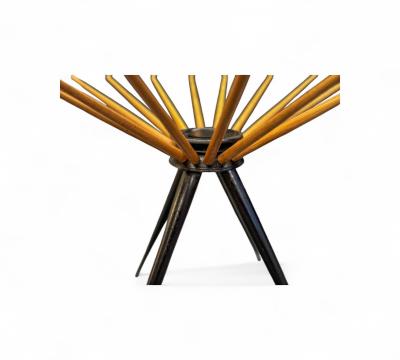 Giuseppe Scapinelli Side Tables in Two Tone Hardwood Glass Giuseppe Scapinelli 1950s Lot 768A