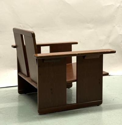 Giuseppe Terragni PAIR Italian Mid Century Rationalist Armchairs Sheepskin Coverings G Terragni