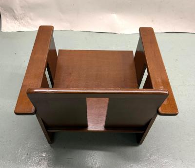 Giuseppe Terragni PAIR Italian Mid Century Rationalist Armchairs Sheepskin Coverings G Terragni