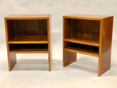 Giuseppe Terragni Pair of Italian Rationalist Nightstands or End Tables by Terragni 1930