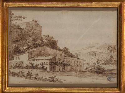 Giuseppe Zais Landscape with a Farmhouse in the Foreground