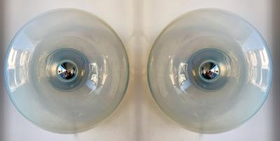 Giusto Toso Pair of Sconces Panta Murano Glass by Giusto Toso for Leucos Italy 1970s