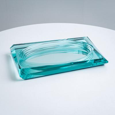 Glass Centerpiece in the style of Fontana Arte Italy 20th Century