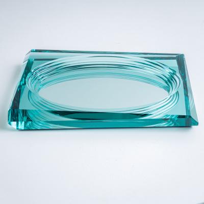 Glass Centerpiece in the style of Fontana Arte Italy 20th Century
