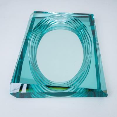 Glass Centerpiece in the style of Fontana Arte Italy 20th Century
