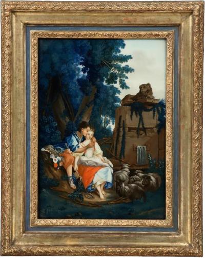 Glass Mirror Picture Chinese Export for the European Market