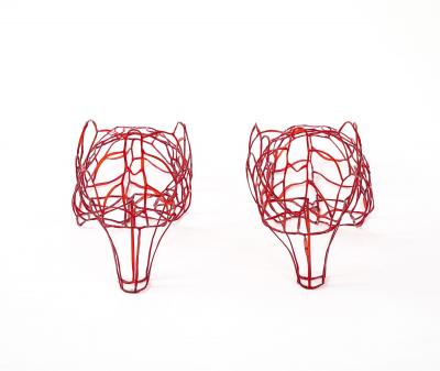 Glass Ruby Slippers by Tina Betz