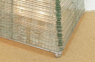 Glass Sculptural Pyramid Floor Light