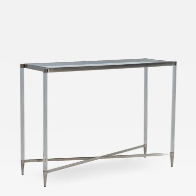 Glass Top Acrylic Console Table