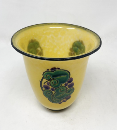 Glass Vase by Marcel Goupy Signed