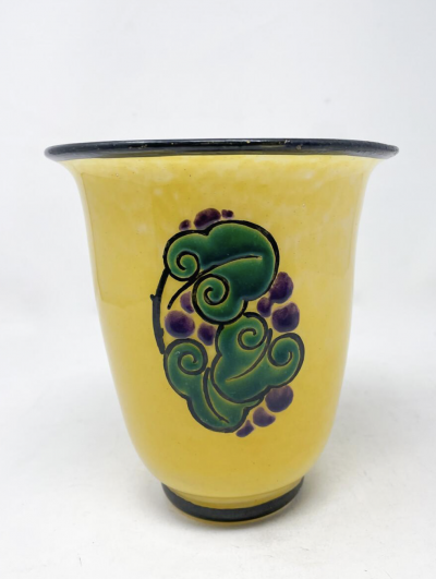 Glass Vase by Marcel Goupy Signed