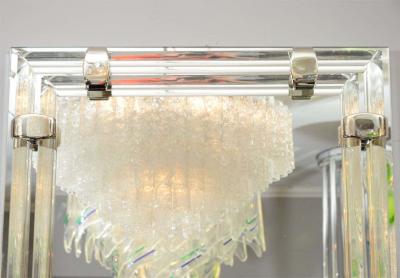 Glass and Chrome Tubular Mirror
