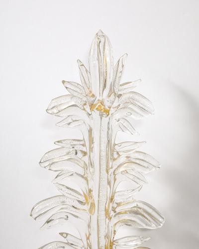 Glass and Metal Sconces by Seguso Verti DArte Italy c 1948