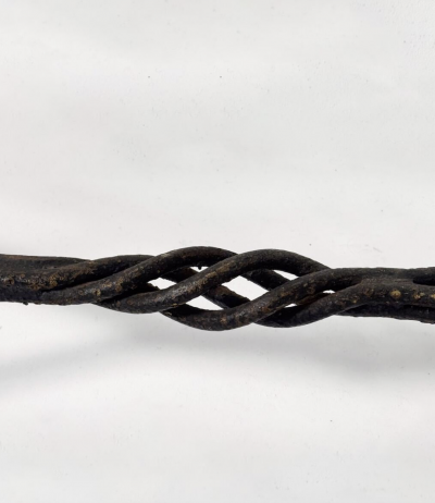 Glass and Wrought Iron Console France 1940s