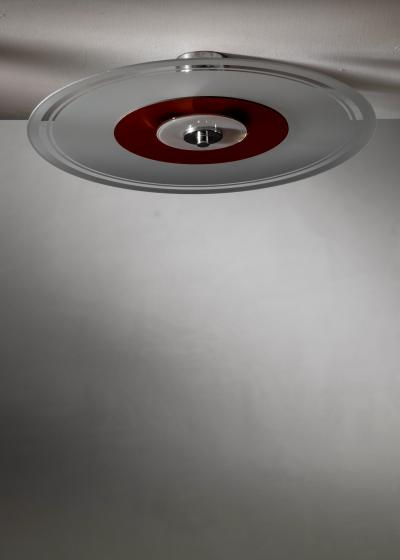 Glass disc ceiling lamp