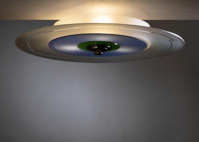 Glass disc ceiling lamp