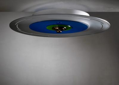 Glass disc ceiling lamp