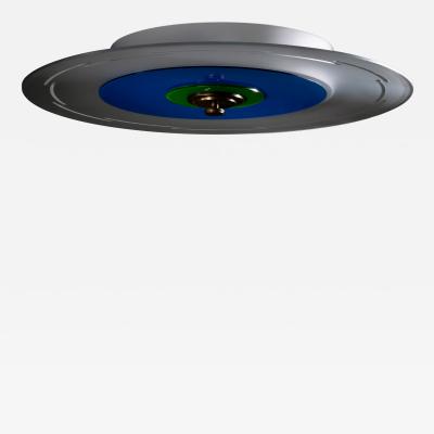 Glass disc ceiling lamp