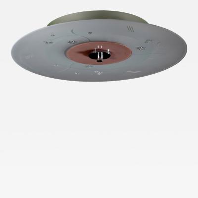 Glass disc ceiling lamp