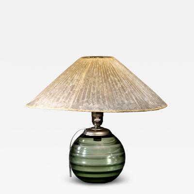 Glass globe table lamp