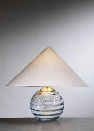 Glass globe table lamp