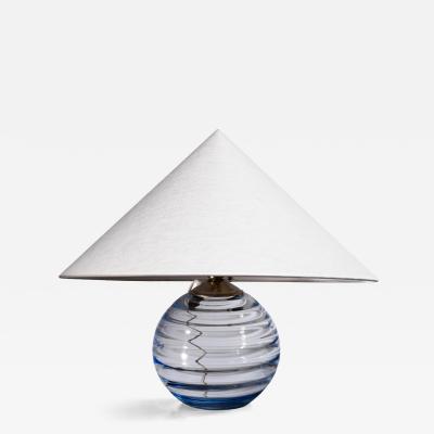 Glass globe table lamp