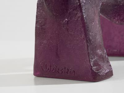 Glass paste Sculpture Claude Wetzstein for Daum circa 1970