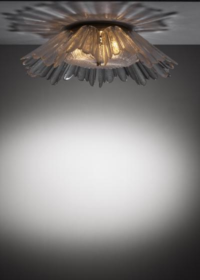 Glass sunburst ceiling lamp