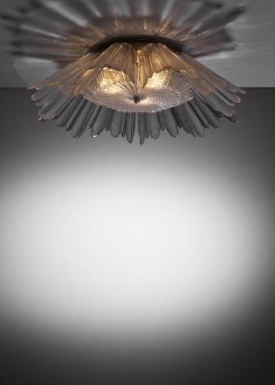 Glass sunburst ceiling lamp