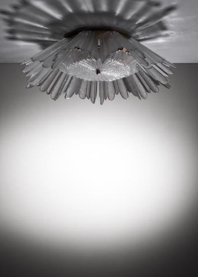 Glass sunburst ceiling lamp