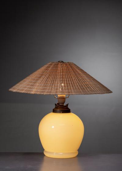 Glass table lamp