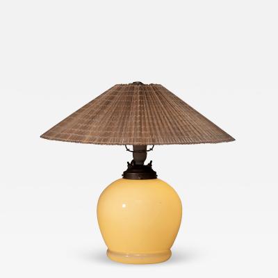 Glass table lamp