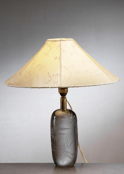 Glass table lamp