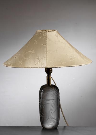 Glass table lamp