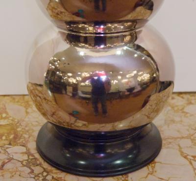 Glaze Ceramic Stacked Ball Table Lamp