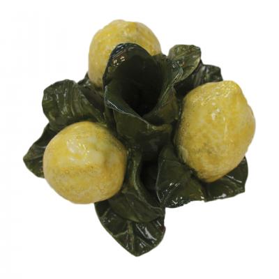 Glazed Ceramic Candelier with Lemon Motifs