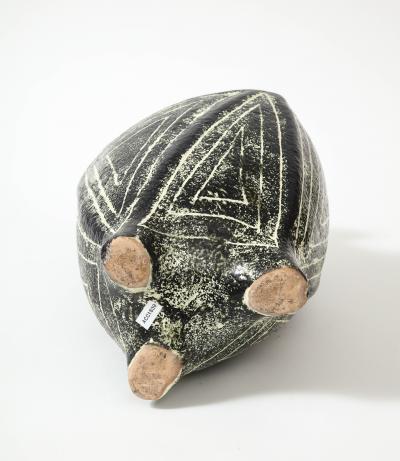 Glazed Ceramic Floor Vase Hungary c 1970