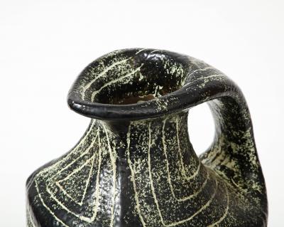 Glazed Ceramic Floor Vase Hungary c 1970