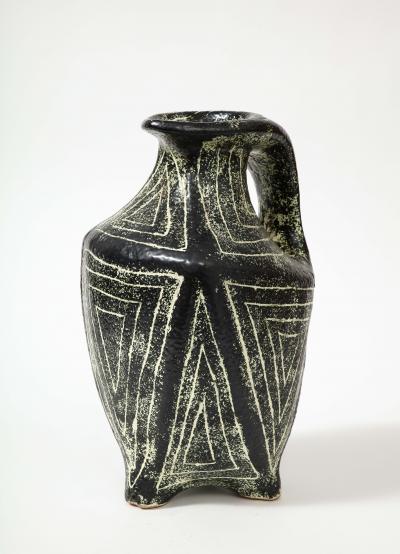Glazed Ceramic Floor Vase Hungary c 1970