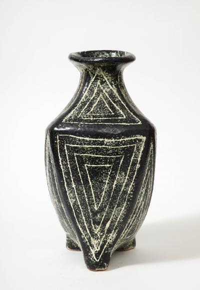 Glazed Ceramic Floor Vase Hungary c 1970